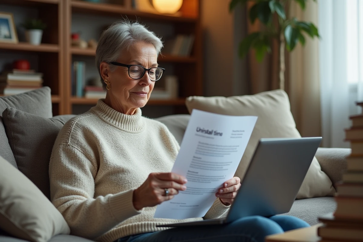 Femme lisant des instructions d