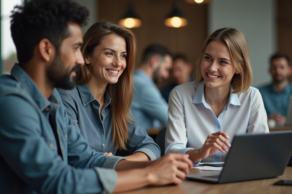 Jeune femme observant un test utilisateur sur sa tablette